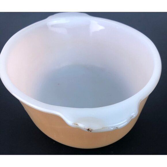 Fire King Anchor Hocking Peach Luster Swirl Round Casserole 1 1/2 Quart - Picture 7 of 13